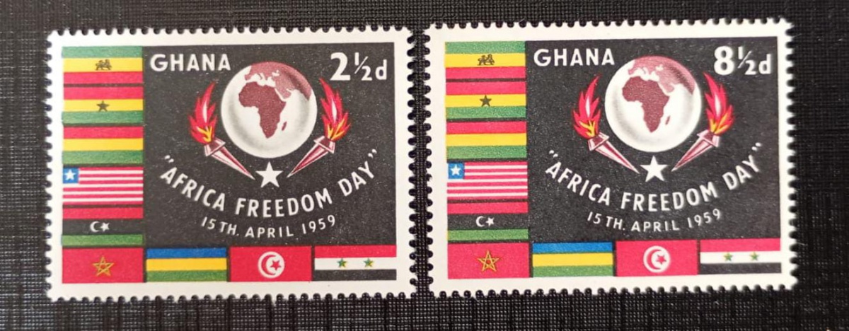 Gana 1.959 - Dia da Liberdade da África - série completa - Nova (N).