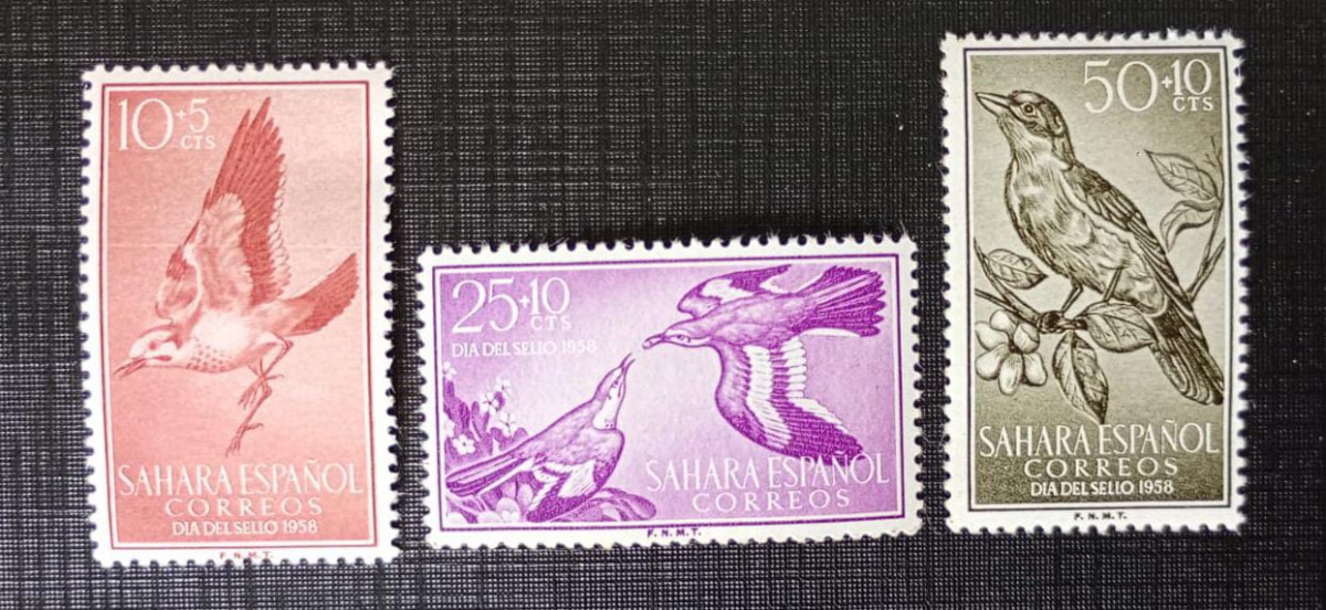 Saara Espanhol 1.958 - Fauna: Aves - série completa - Nova (N).