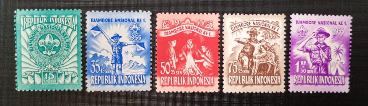 Indonésia 1.955 - Escotismo - série completa - Nova (N).