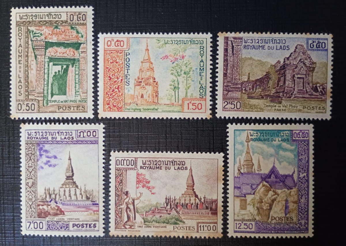 Laos 1.959 - Templos Budistas - novo - série completa - Nova (N).