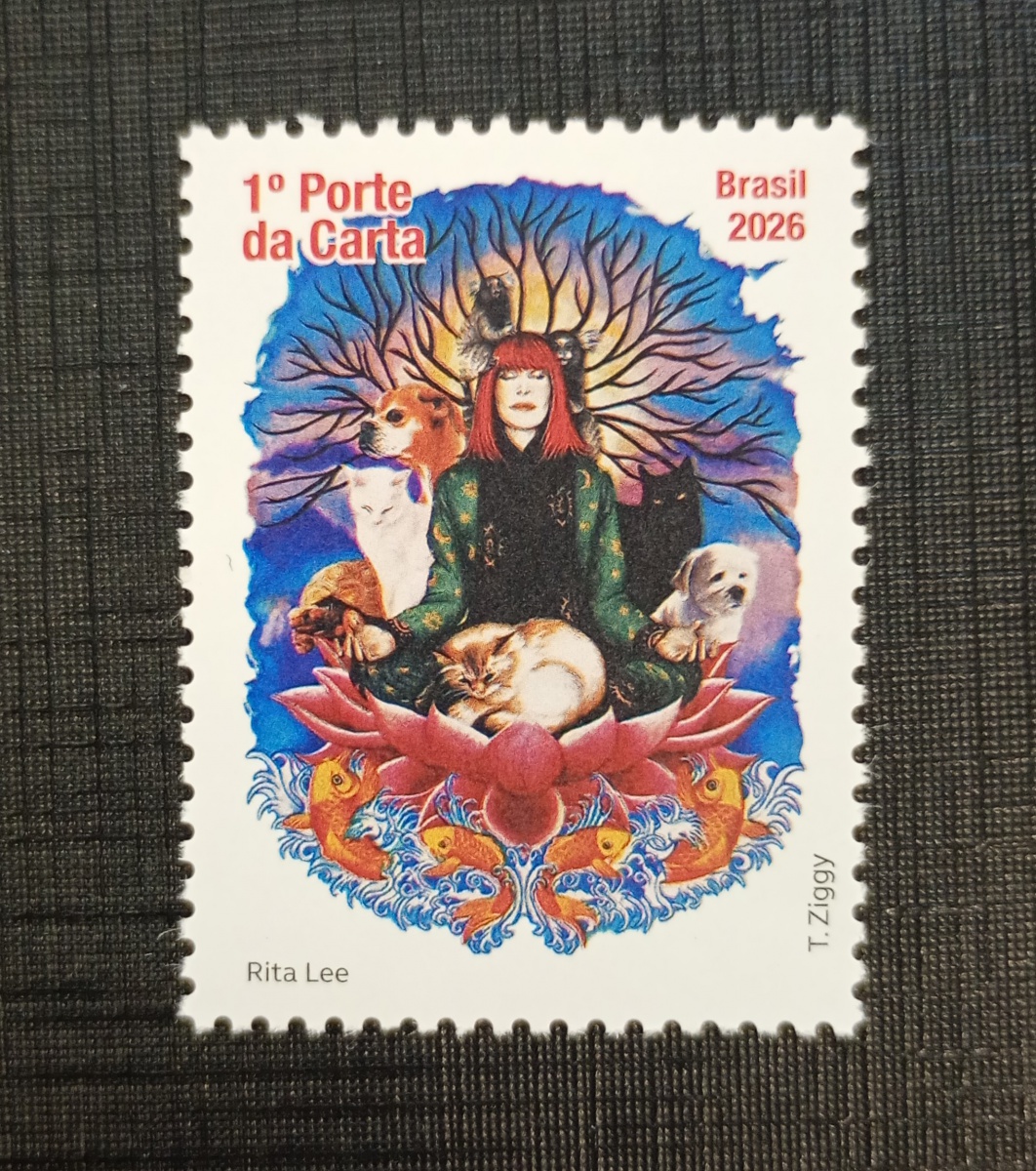 Brasil 2026 - Rita Lee - Mint (MNH) - Valor facial de R$ 3,85.