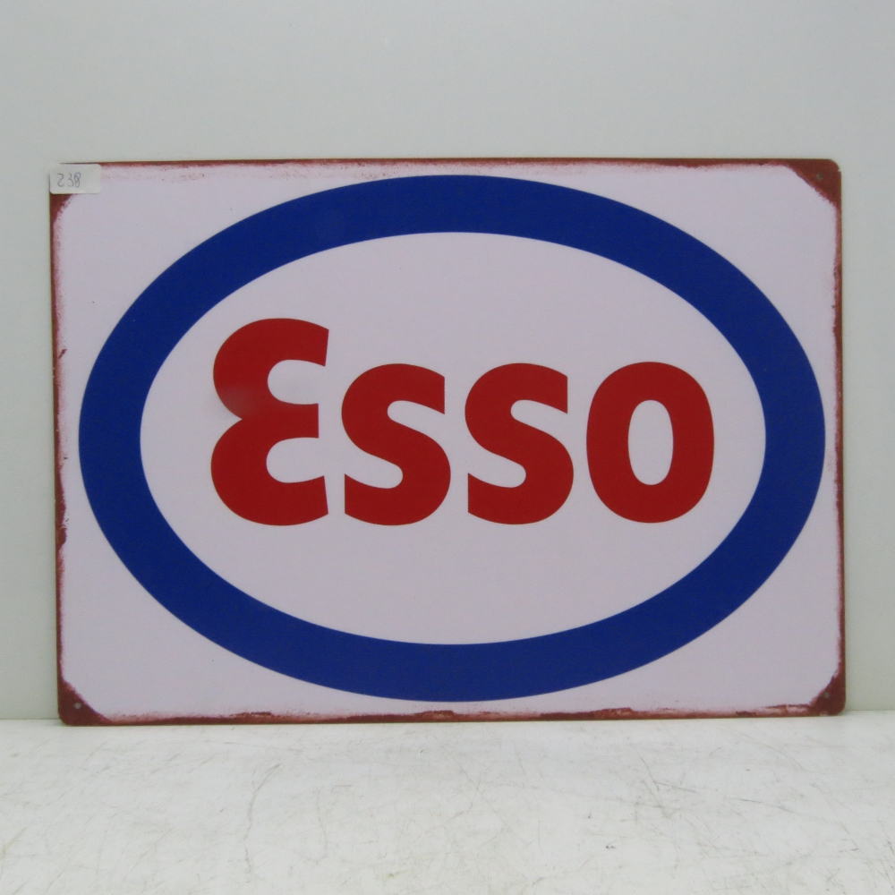 Placa Retrô Gasolina ESSO, medindo 40x29 feita em Polip
