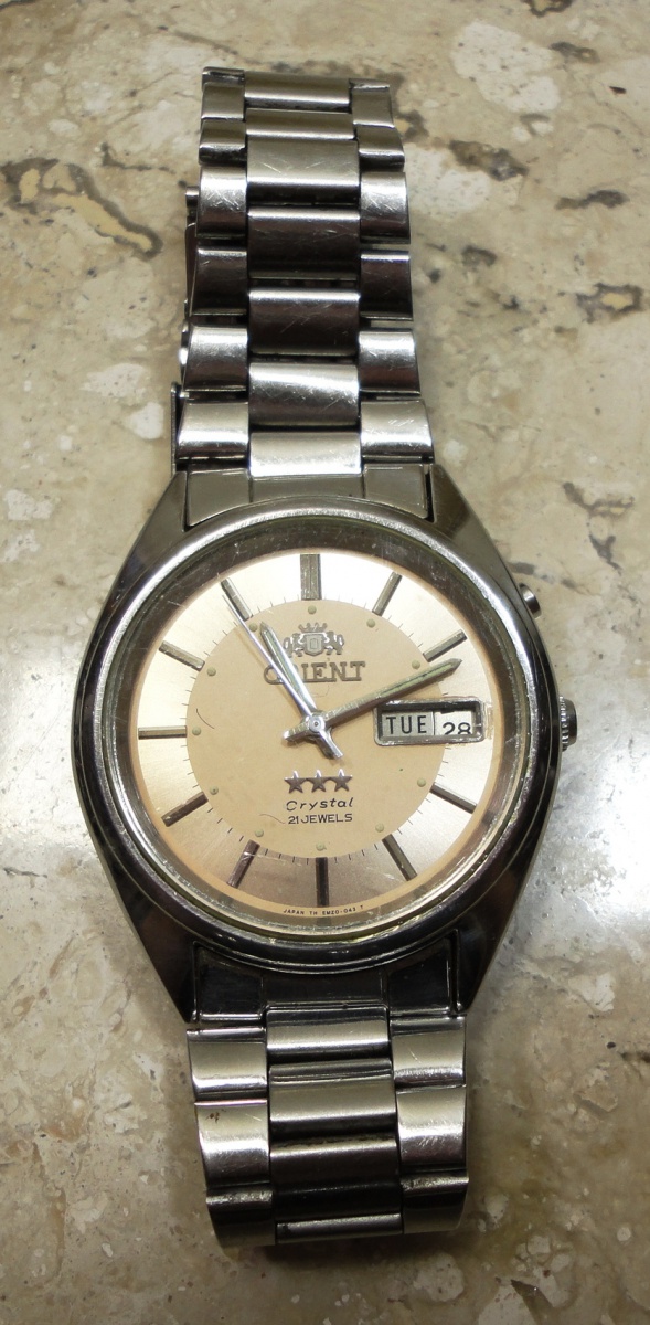 orient crystal 21 jewels 3 estrelas dourado