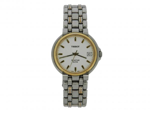 Tissot Seastar. Caixa Em A o E Plaque De Ouro. Pulseira