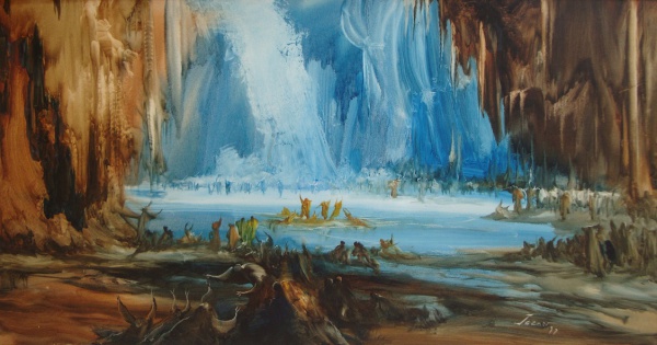 Jozan - Oásis - Óleo sobre tela - datado de 1997 - 80x1