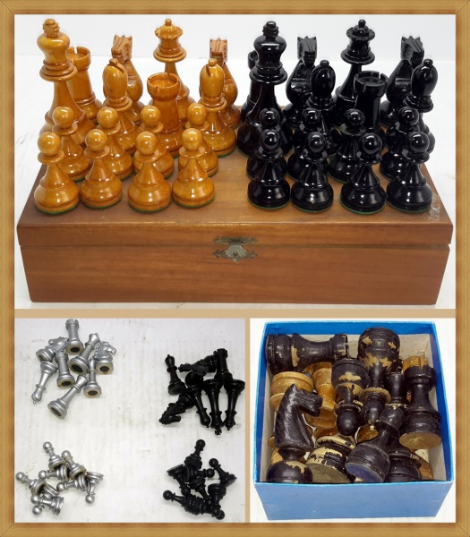Jogo de xadrez Staunton em madeira