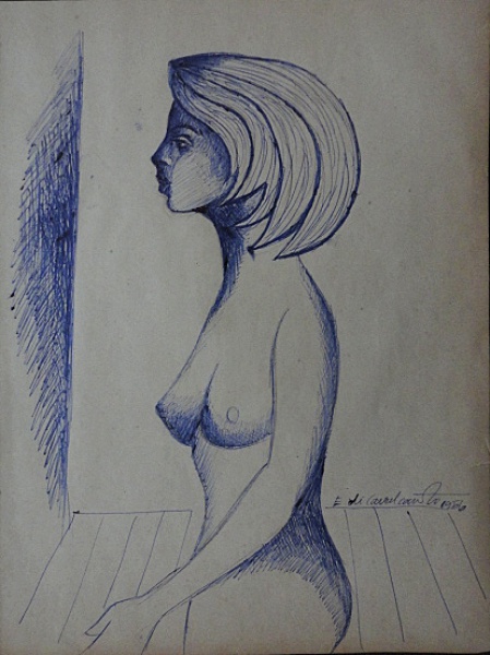 Desenho atribuido a Emiliano Di Cavalcanti (1897 - 1976