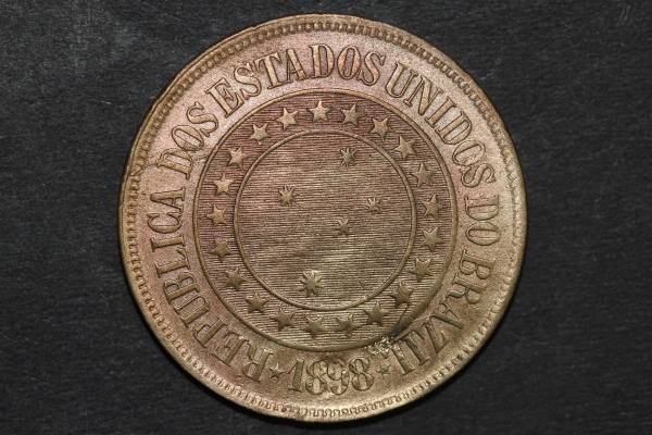 Moeda Brasil - 1898 - 40 Réis - BRONZE - REPÚBLICA - B.