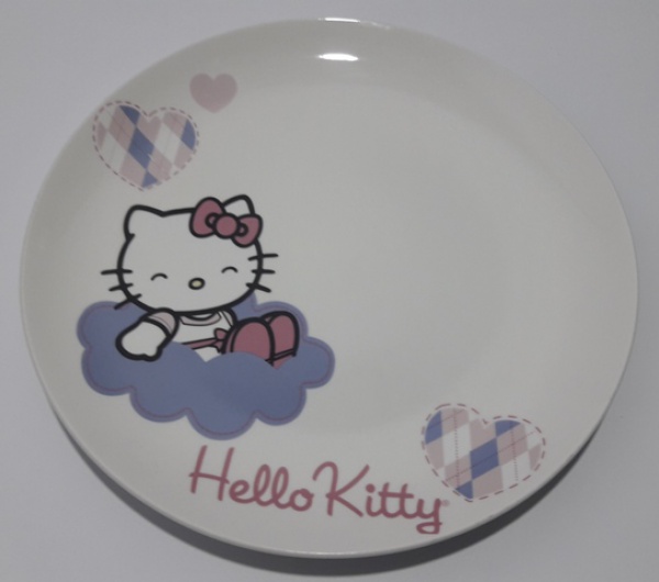 يلعب الشطرنج أستعد التاجر  Magnífico prato colecionável da Hello Kitty, em porcela