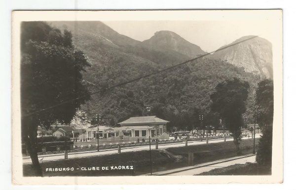 Cartão Postal Antigo Nova Friburgo Rj Clube De Xadrez 1953