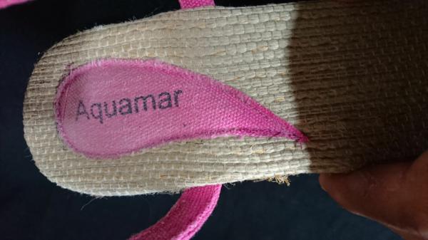 Aquamar Sapatos AQUAMAR Sandália Em Tiras De Lona Coloridas, Que