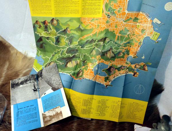 Mapa Turistico Rio De Janeiro De 1954 Exemplar Bem Con