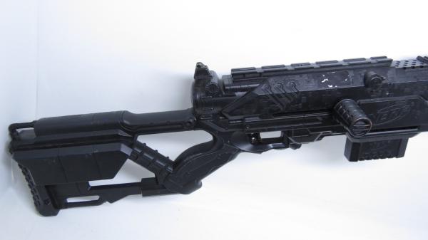 NERF Long Strike CS-6 - Cor preta, funcionando, acompan