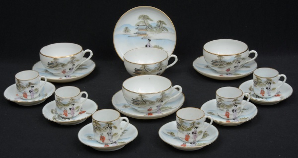 Antigo Jogo Café Ou Chá Porcelana Japonesa Meito (cod. 80)