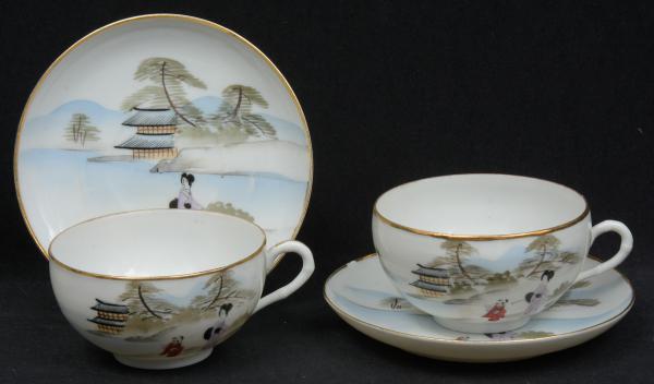 Antigo Jogo Café Ou Chá Porcelana Japonesa Meito (cod. 80)