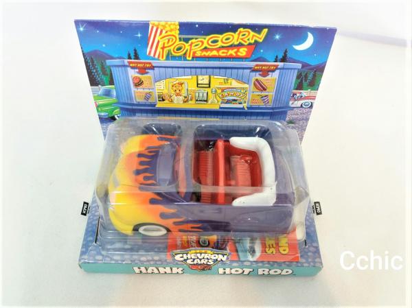 Carrinho de coleção Hank Hot Rod Chevron Cars, na caixa original