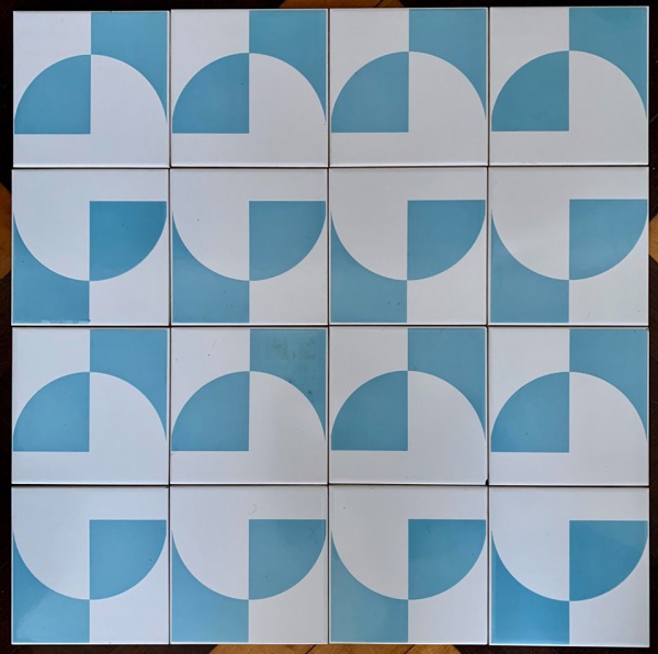 Athos Bulcão - Excepcional conjunto com 16 azulejos da