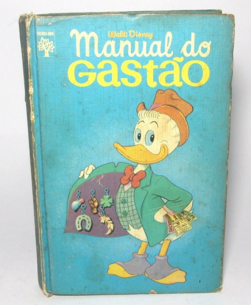 antigo livro capa dura manual do peninha Disney editora