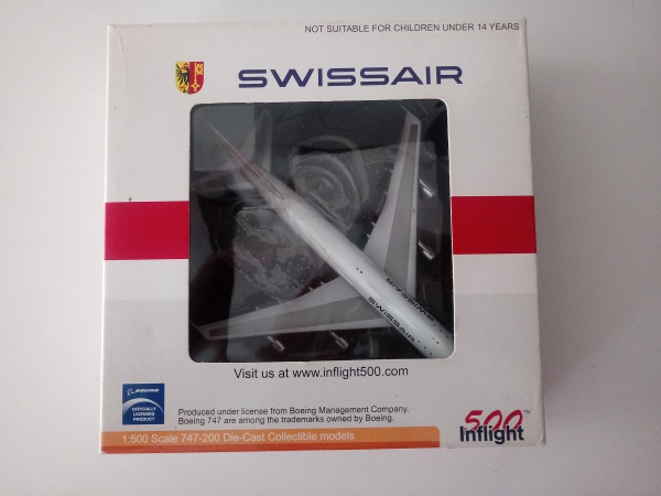 Miniatura Boeing 747 200, Baci Alitalia, Escala 1:500.