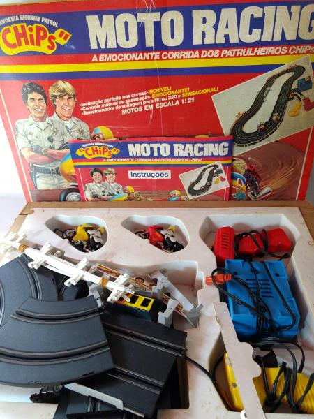 Brinquedos Raros - Conjunto Chips Moto Racing A Emocionante