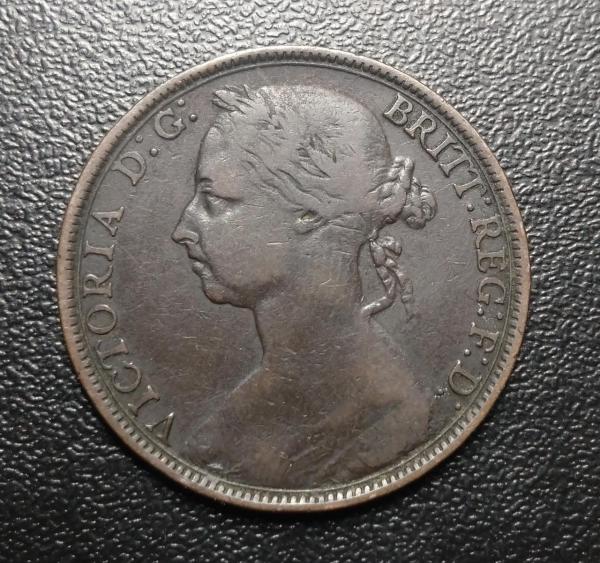 MOEDA 1 PENNY INGLATERRA Rainha Victoria ( 1837-1901 )