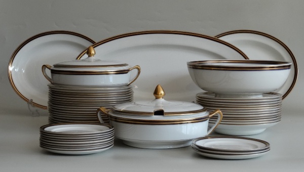 Remanescente de serviço de jantar de porcelana inglesa, Bleu De