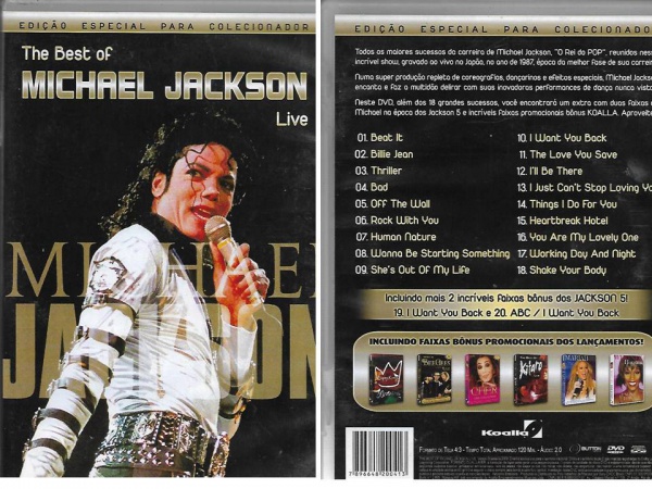 DVD THE BEST OF MICHAEL JACKSON LIVE - EDIÇÃO ESPECIAL