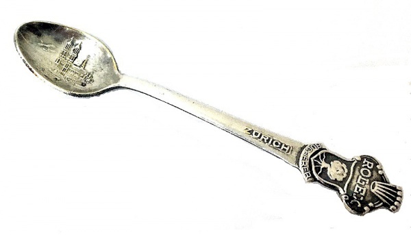 ROLEX- BUCHERER-ZURICH- Colher para café, de coleção, espessurada