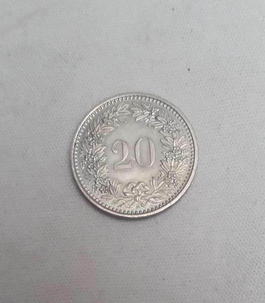 NUMISMÁTICA MOEDA CONFOEDERATIO HELVETICA 20 RAPP