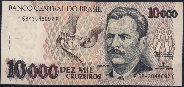 C308 Cédula Brasil 20 Reais CA (Mantega/Tombini) FE - Completei