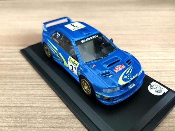 Miniatura Subaru Impreza WRC. Escala 1/43, aprox. 10cm.