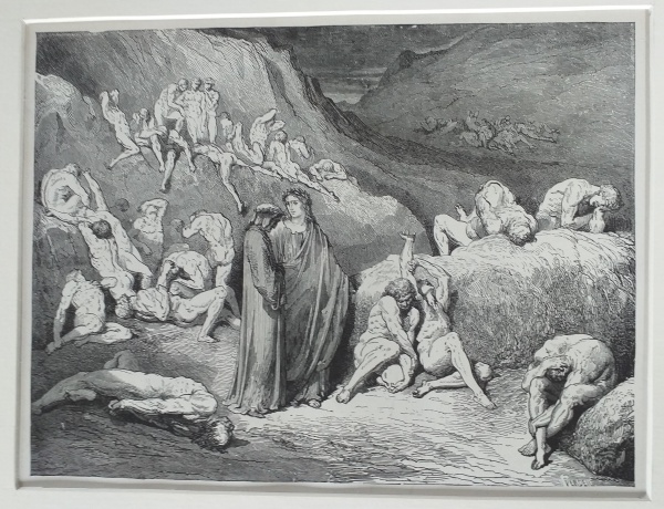 Gustave Doré. Xilogravura a partir da matriz original. A Divina