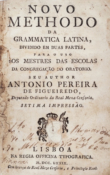 PEREIRA. NOVO METHODO DA GRAMMATICA LATINA