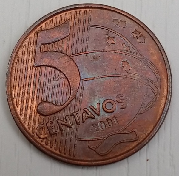GA53Brasil Moeda de 5 Centavos de