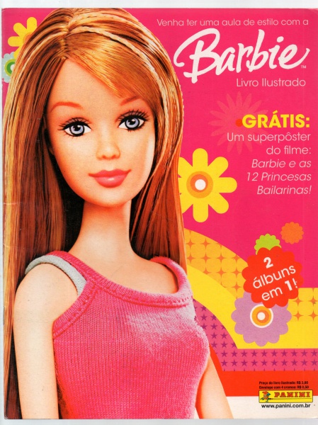 Álbum de Figurinhas Barbie com 10 Figurinhas