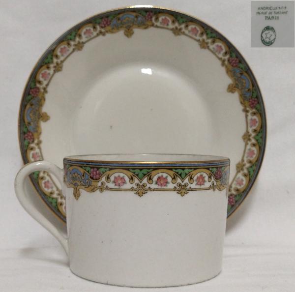 Conjunto de cha porcelana francesa Limoges Andrieux & Co