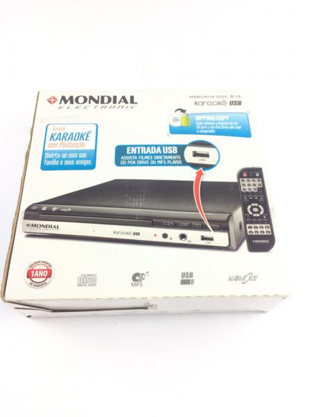 DVD Player Mondial D-15 Com Karaokê, Entrada USB e Ripping