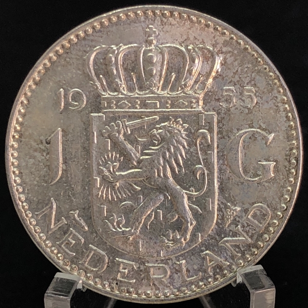 Moeda da Holanda 1 gulden 1955