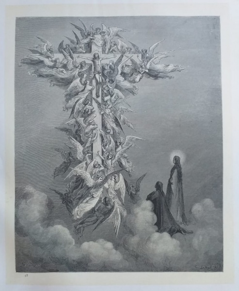 Gustave Doré. Xilogravura a partir da matriz original. A Divina