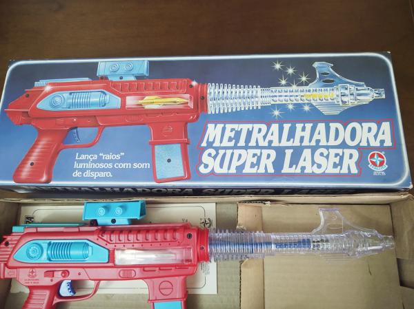 Brinquedo Colecionável Estrela - Metralhadora Super Laser, plástico duro,  caixa