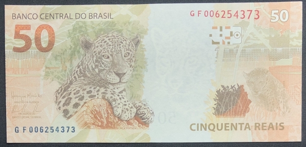 C308 Cédula Brasil 20 Reais CA (Mantega/Tombini) FE - Completei