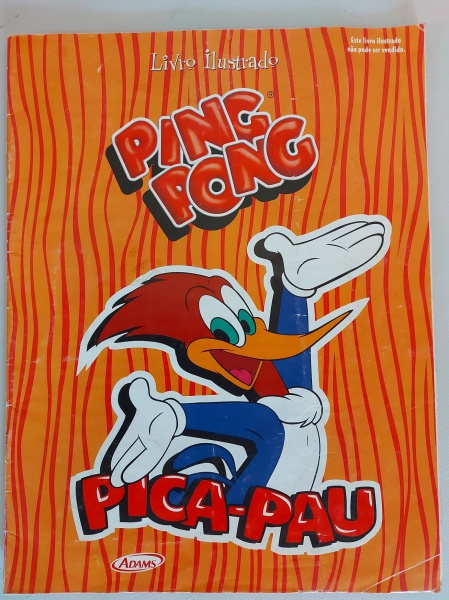 Álbum de figurinha do chiclete ping pong incompleto