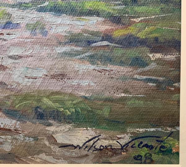 Wilson Vicente, `Paisagem rural`, óleo sobre tela, medi