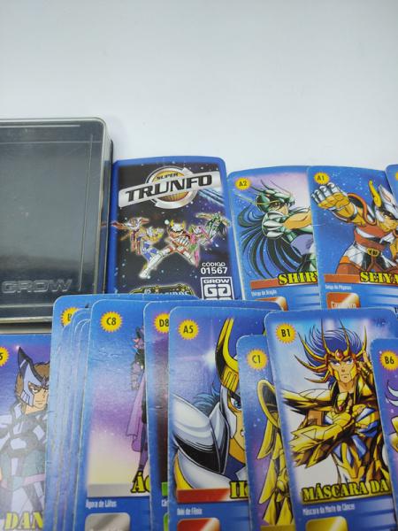 Jogo Super Trunfo Os Cavaleiros Do Zodíaco Com As 32 Cartas