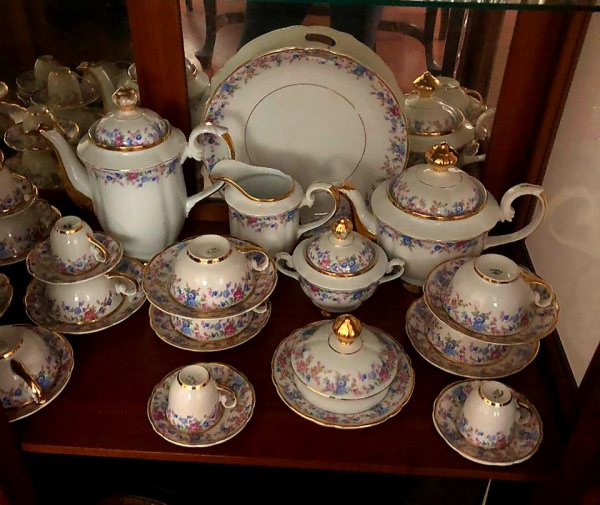 Aparelho de jantar, chá e café de porcelana Sch - Galeria, jogo de chá  porcelana schmidt antigo 