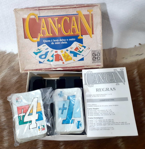 CAN-CAN DA GROW, jogo antigo, completo, na caixa.Medidas 20x15cm