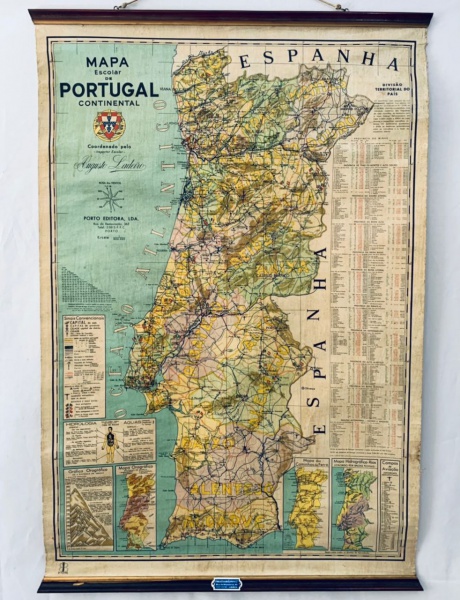 Mapa escolar de Portugal continental