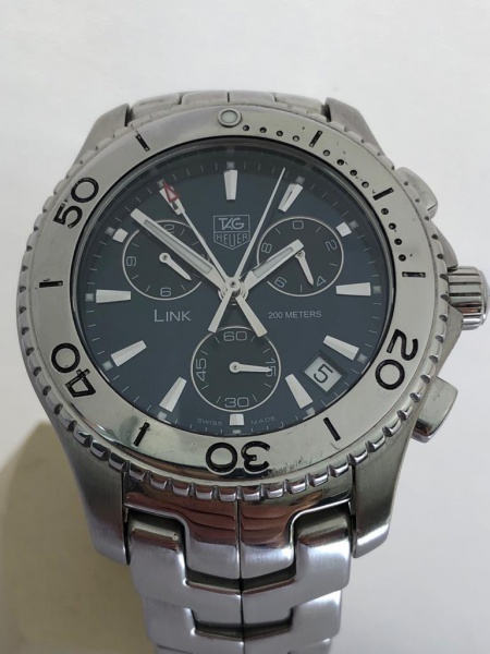 Rel gio Tag Heuer Link caixa de a o 41mm possui cron grafo e