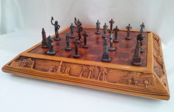 Jogo De Xadrez Muito Antigo Imagem de Stock - Imagem de xadrez