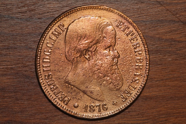 Brasil Império - 40 Réis - 1876 - B.793 - Bronze - Data